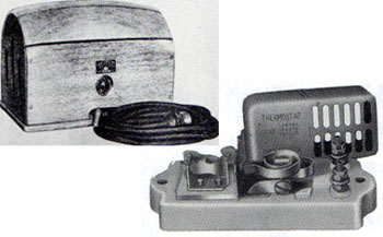 写真1●丸山型電気コタツ（左）と渦巻き型サーモスタット（右下）、いずれも松下電器社史要覧（昭和56年）より