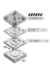 図3　ジグザグストライプ型マイクロリアクタの構造図