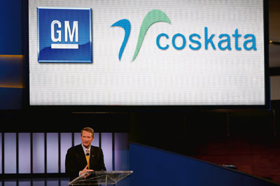 米Coskata社との提携を発表するGM社のRick Wagoner会長