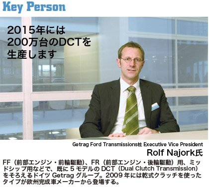 Getrag Ford Transmissions社 Executive Vice President　Rolf Najork氏　2015年には200万台のDCTを生産します