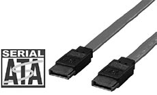 Serial ATA対応ケーブルの例と認証ロゴ